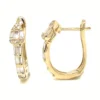 Baguette Diamond Hoop Earrings