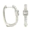 Diamond Halo Hoop Earrings