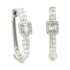 Diamond Halo Hoop Earrings