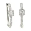 Baguette Diamond Hoop Earrings