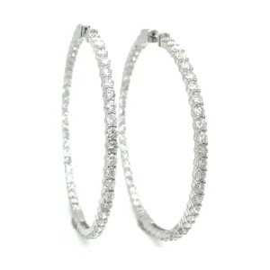 Diamond Inside-Out Hoop Earrings