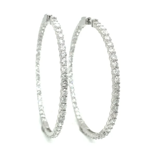 Diamond Inside-Out Hoop Earrings