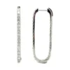 Oval Diamond Hoop Earrings