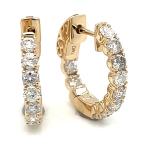 Diamond Hoop Earrings