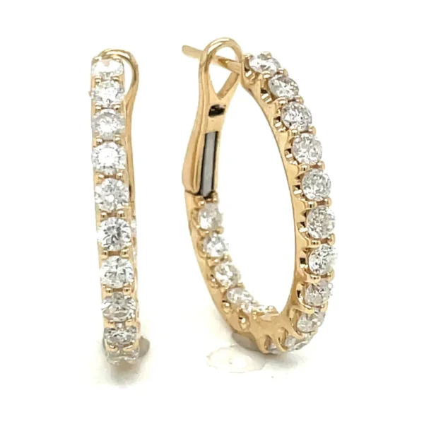 Diamond Hoop Earrings