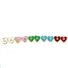 Enamel Heart Diamond Earrings