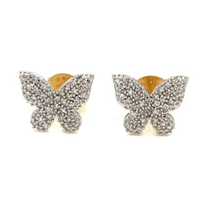Butterfly Diamond Stud Earrings