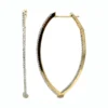 Marquise Diamond Hoop Earrings