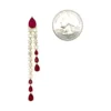 Ruby Diamond Drop Earrings