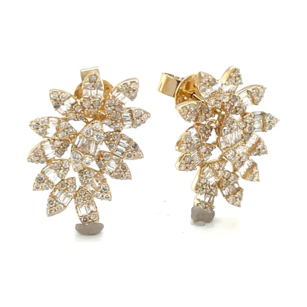 Cluster Diamond Stud Earrings