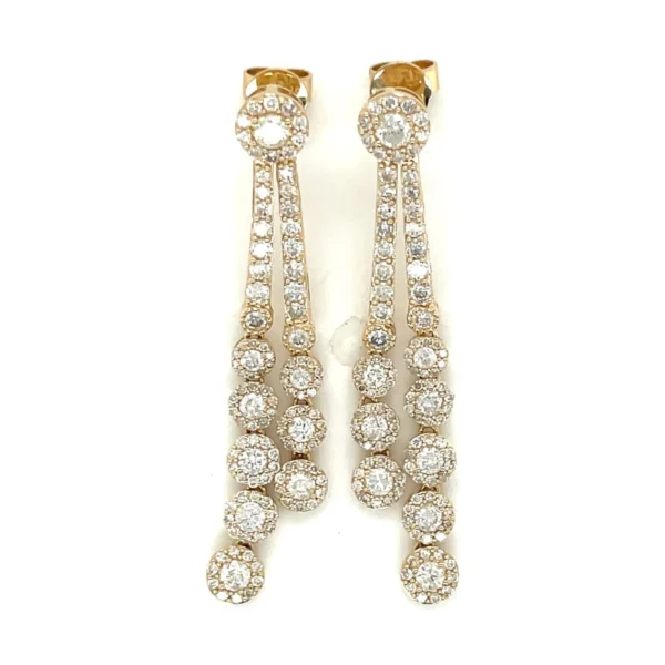 Diamond Halo Dangle Earrings