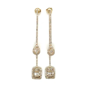 Diamond Dangle Drop Earrings