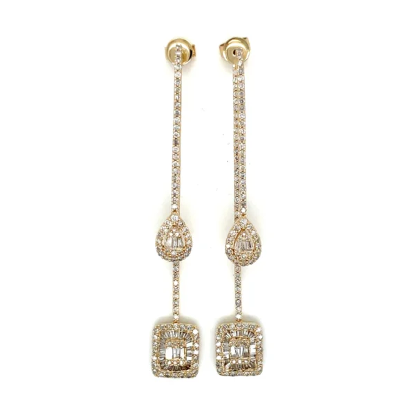 Diamond Dangle Drop Earrings