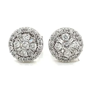 Halo Cluster Stud Earrings