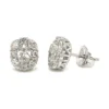 Oval Halo Diamond Earrings