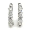 Round Diamond Hoop Earrings