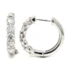 Round Diamond Hoop Earrings