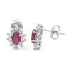 Oval Gemstone Halo Earrings