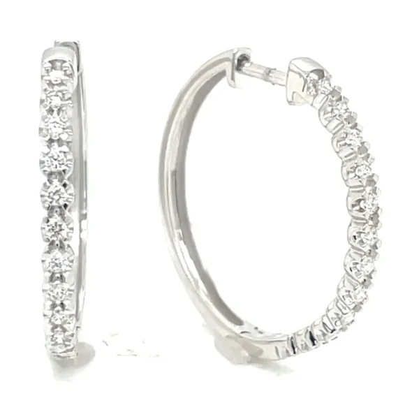 Diamond Hoop Earrings
