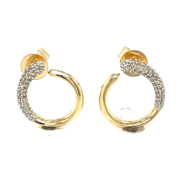 Diamond Pave Hoop Earrings