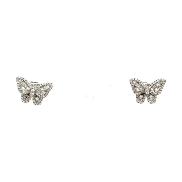 Butterfly Diamond Stud Earrings