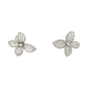 Diamond Butterfly Stud Earrings