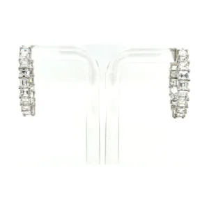 Emerald Cut Diamond Earrings