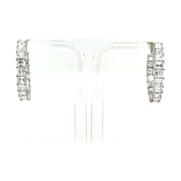 Emerald Cut Diamond Earrings