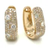 Diamond Pave Huggie Earrings