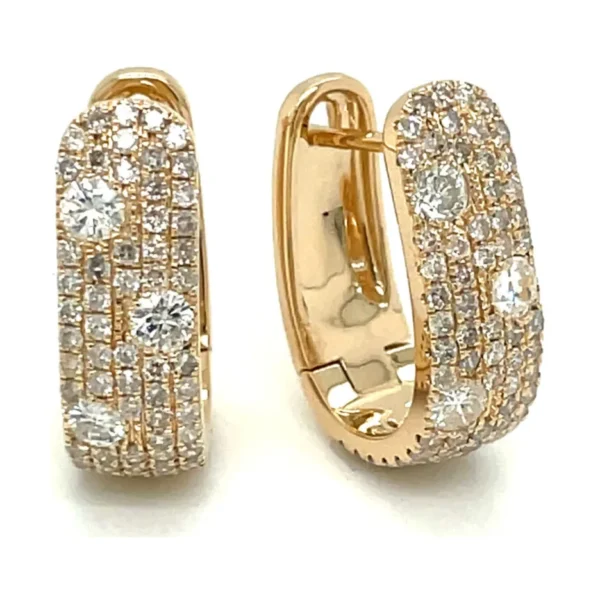 Diamond Pave Huggie Earrings