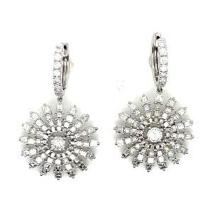 Starburst Diamond Huggie Earrings