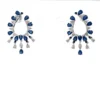 Pear Sapphire Chandelier Earrings