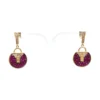 Ruby Diamond Drop Earrings
