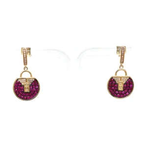 Ruby Diamond Drop Earrings