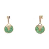 Emerald Padlock Drop Earrings