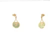 Emerald Padlock Drop Earrings