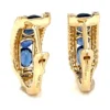 Sapphire Diamond Hoop Earrings