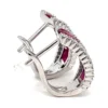 Ruby Diamond Hoop Earrings