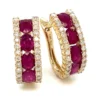 Ruby Diamond Hoop Earrings