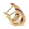 Ruby Diamond Hoop Earrings