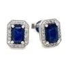 Emerald Cut Sapphire Earrings