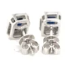 Emerald Cut Sapphire Earrings