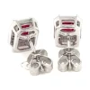 Emerald Cut Ruby Earrings