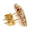 Floral Ruby Stud Earrings