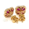 Floral Ruby Stud Earrings