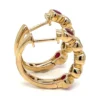 Bezel Gemstone Huggie Earrings