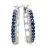 Sapphire Diamond Hoop Earrings