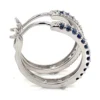 Sapphire Diamond Hoop Earrings