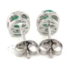 Oval Emerald Halo Earrings