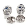 Oval Sapphire Halo Earrings